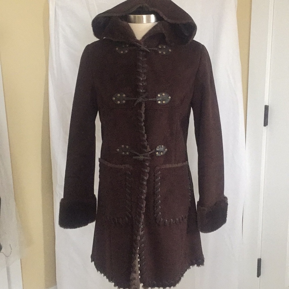 Via Spiga faux shearling brown coat